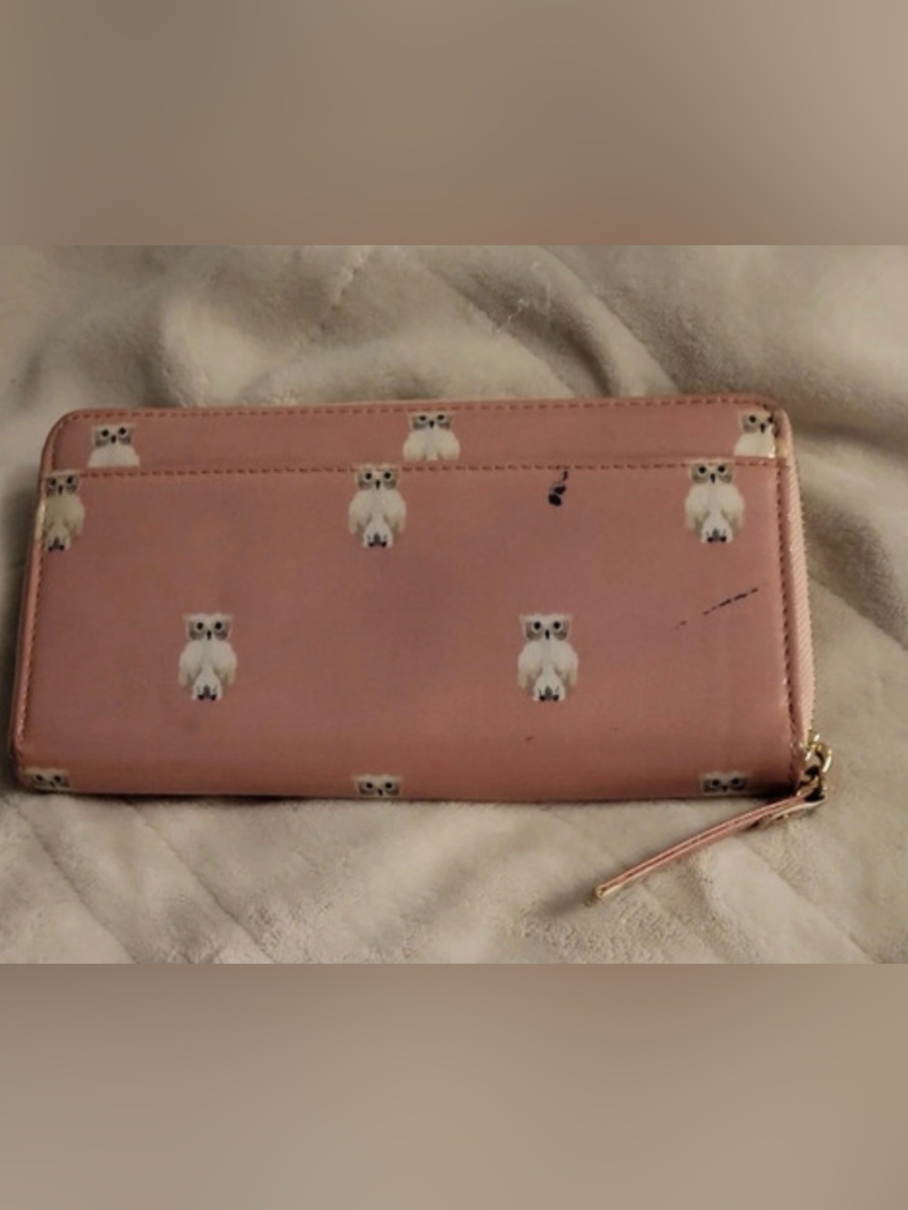 kate spade Pink Owl Zip-Around Wallet - Picture 2 of 8